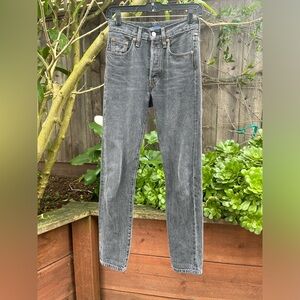 Levis Made & Crafted 501 S 24 x 30 Woman Salvedge High Rise Skinny